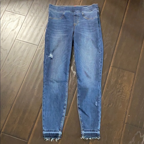 SOLD! SPANX Distressed Ankle Skinny Jeans sz S - Picture 2 of 9
